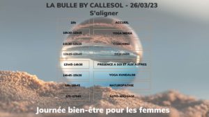 La Bulle, S'aligner, journée bien-être pour les femmes, le planning.