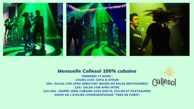 Soirée mensuelle cubaine le 17 mars