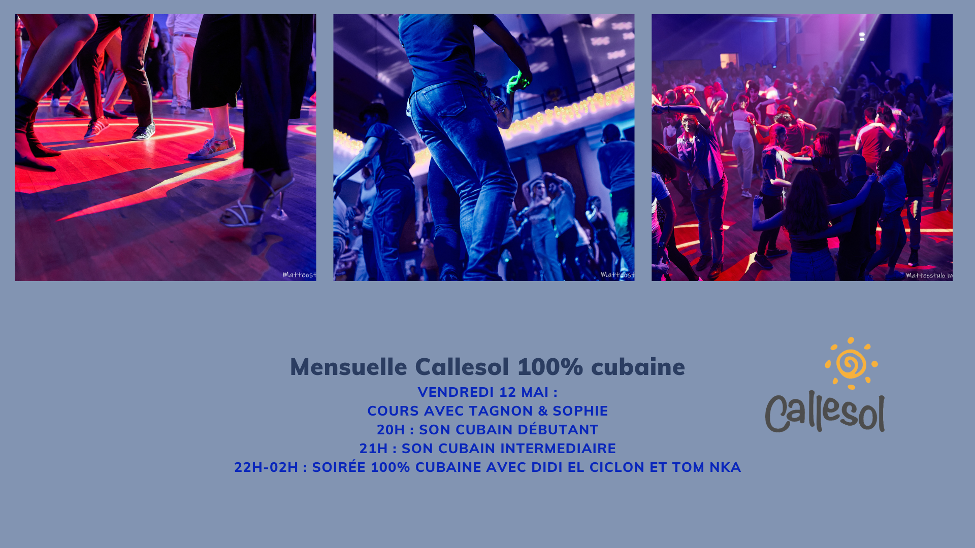 Soirée Callesol 100% cubaine le 12 mai à la salle Colonne