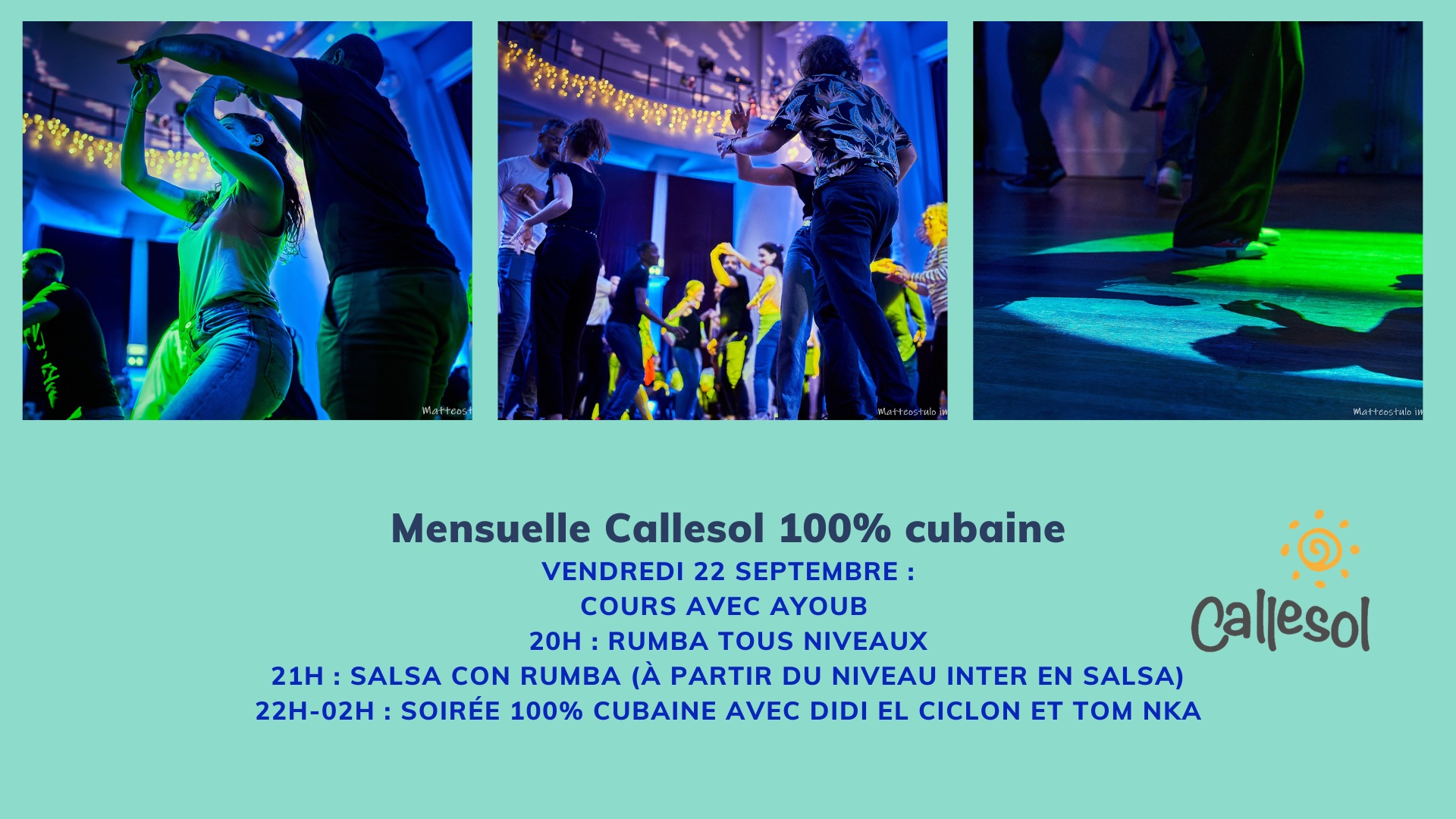 Soirée mensuelle Callesol 100% cubaine le vendredi 22 septembre