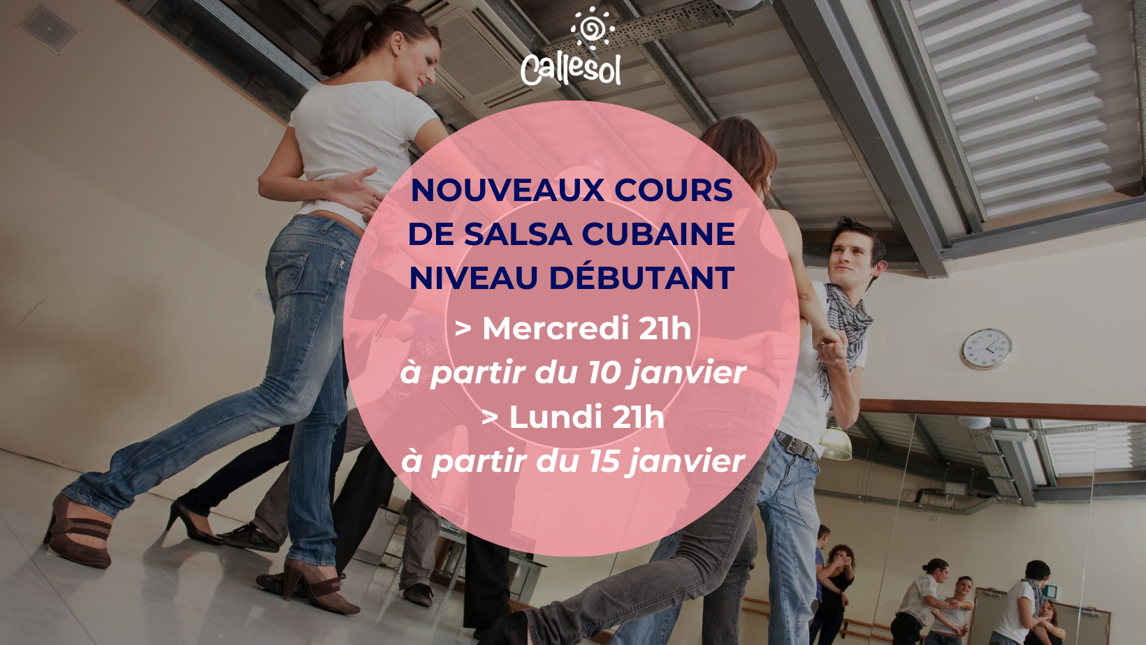 Nouveaux cours de salsa cubaine débutant à partir de janvier 2024