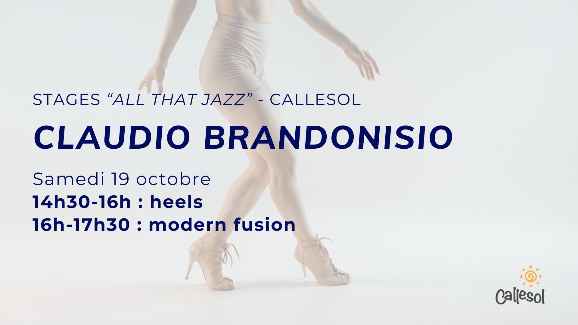 Stages de heels et modern fusion avec Claudio Brandonisio.