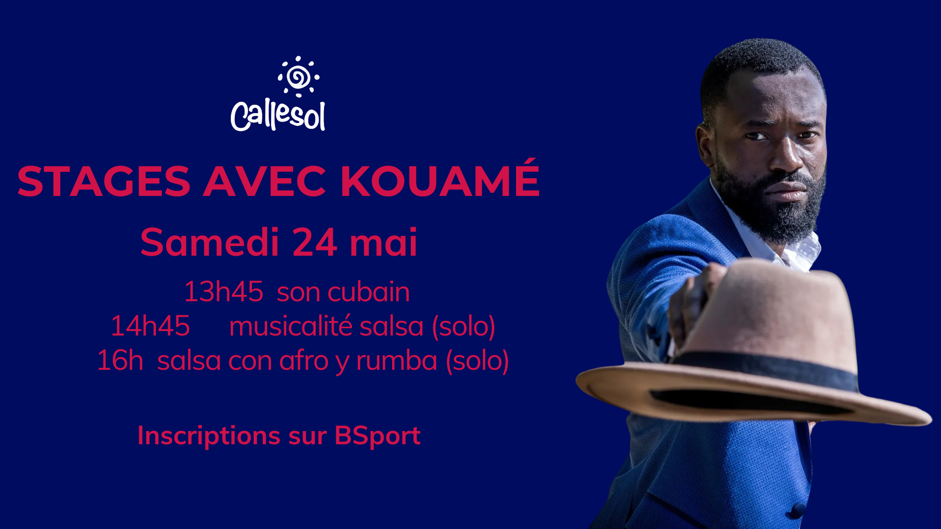 Stages avec Kouamé : son cubain, musicalité, salsa con afro y rumba