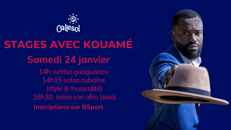 Stages avec Kouamé : rumba guaguanco, salsa style & musicalité, salsa con afro
